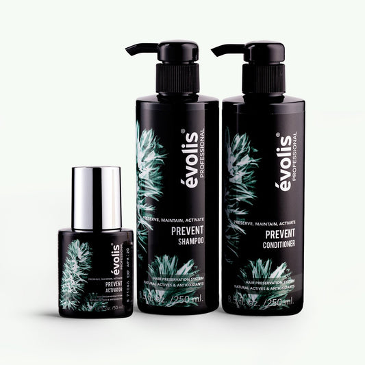 The Evolis Prevent 3 Step System (Activator, Shampoo, & Conditioner)