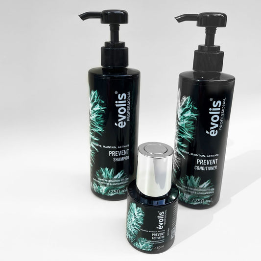 The Evolis Prevent 3 Step System (Activator, Shampoo, & Conditioner)